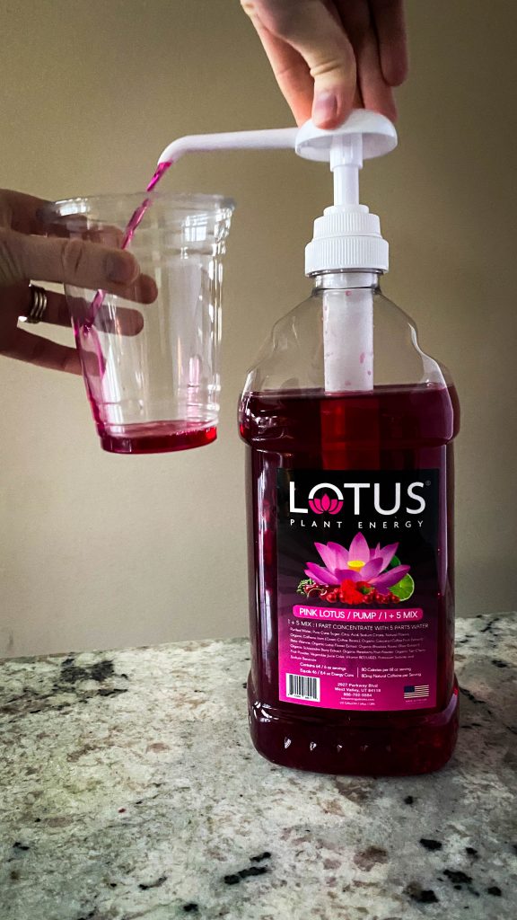 Pumping pink lotus energy concentrate