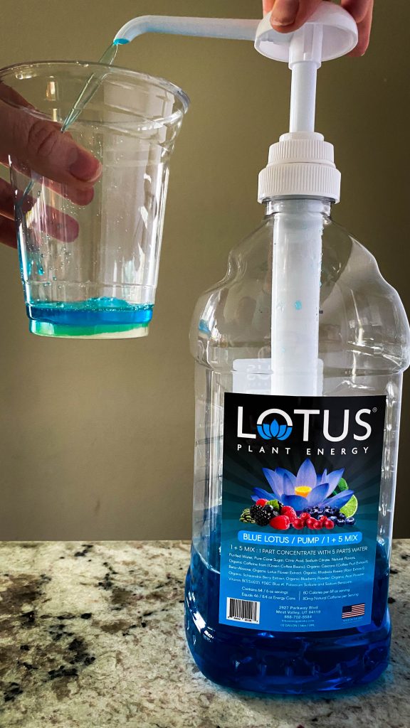 blue lotus with lemonade powder