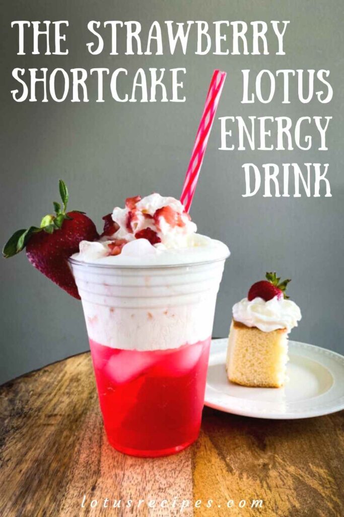 the strawberry shortcake lotus energy drink-pin image