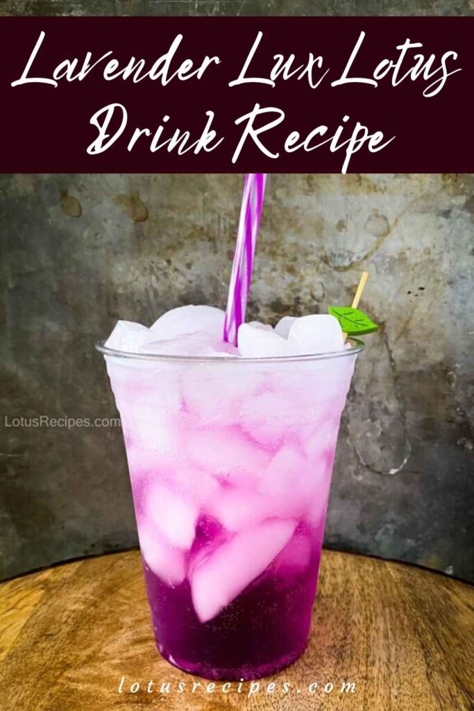 Lavender Lux Lotus Drink Recipe-pin image