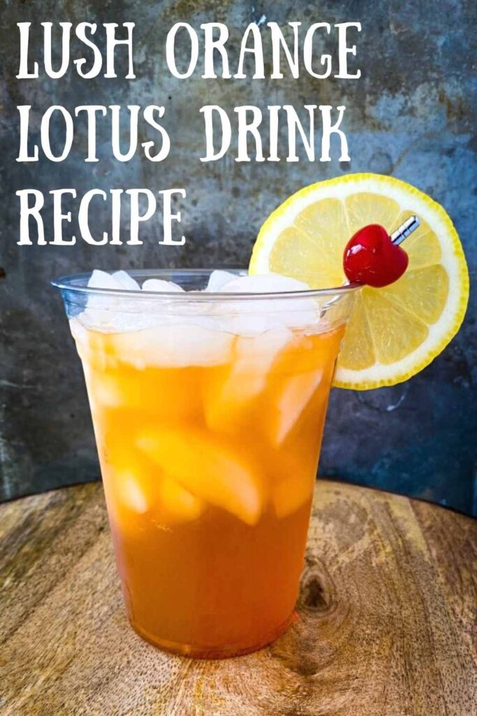 lush orange lotus recipe-pin image