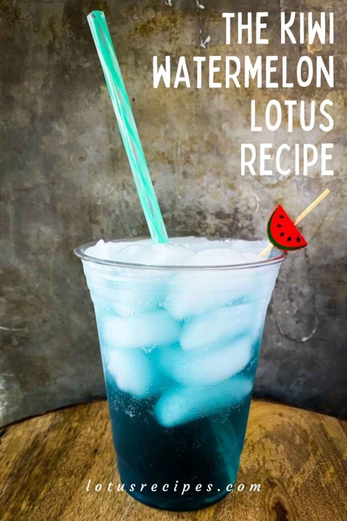 the kiwi watermelon lotus recipe-pin image