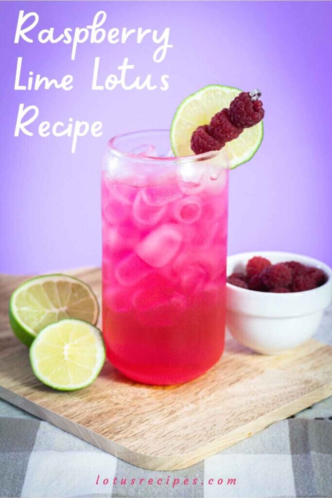 Raspberry Lime Lotus Recipe-pin image